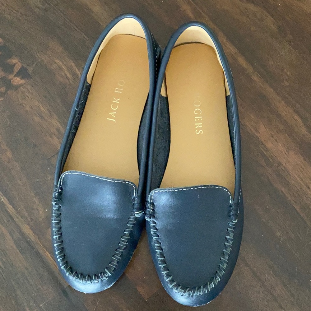 Jack Rogers Millie Moccasins navy blue size 6